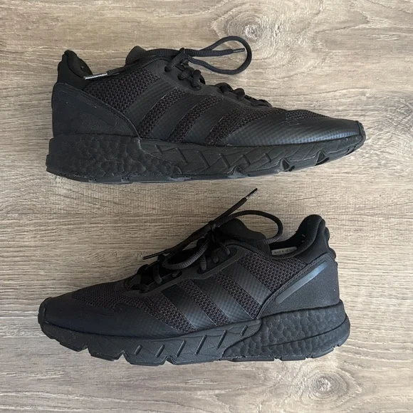 Adidas ZX 1K Boost Triple Black Sneakers - Picture 2 of 7